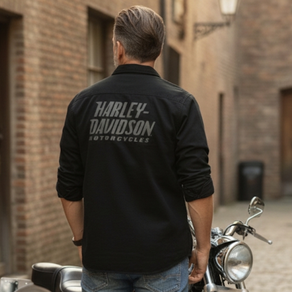 Genuine Harley-Davidson Motorclothes Long Sleeve Shirt Man's Size XL